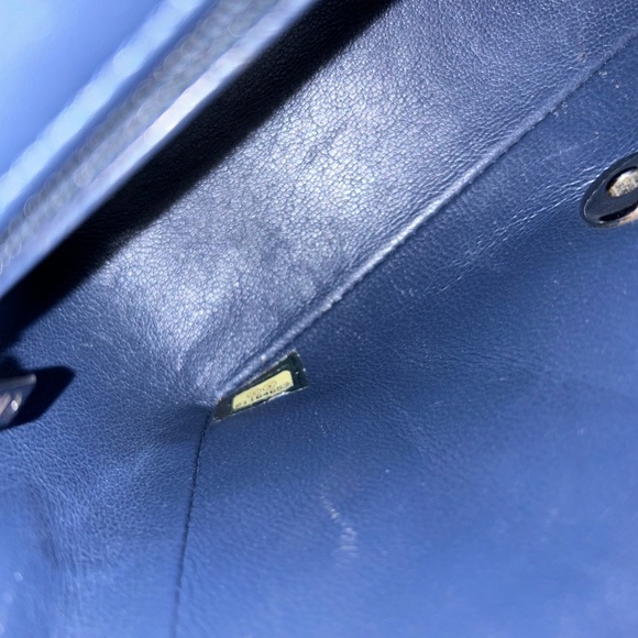 Chanel mini flap Chevron Patent Navy - Picture 4 of 16